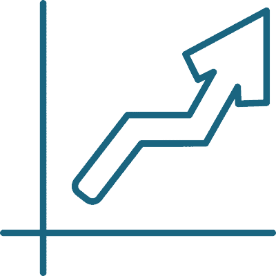 Line graph showing upward trend indicating business growth and success.