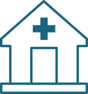 Architectural blueprint of a healthcare building for oral surgery.