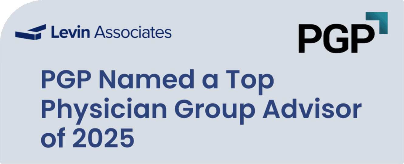 Blueprint (Dev) image showing PGP's 2025 top physician group advisor recognition.